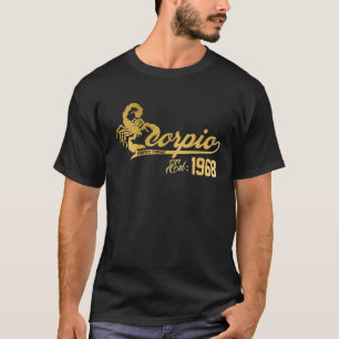 蠍座ザスコーピオン〔占星術の〕十二宮図素晴らし1968年10月N Tシャツ