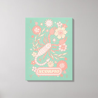 蠍座シナ〔占星術の〕十二宮図パステルドリームズウォールアーツ キャンバスプリント