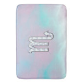 蠍座シンボルのマザーオブパールスタイルデコール バスマット (正面縦)