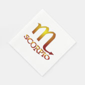 蠍座スター金ゴールド スタンダードランチョンナプキン (角)