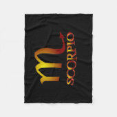 蠍座スター金ゴールド フリースブランケット (正面)