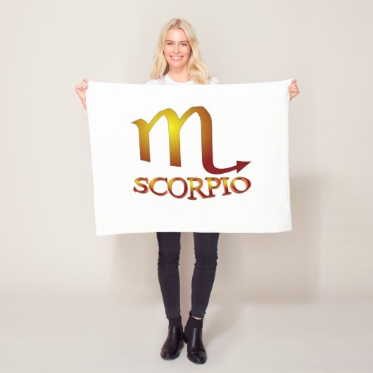 蠍座スター金ゴールド フリースブランケット (インサイチュ)