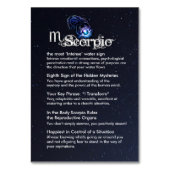 蠍座センターピーステーブルカード テーブルナンバー (裏面)