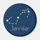 蠍座パーソナライズされた〔占星術の〕十二宮図星座 マグネット (正面)