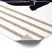 蠍座フェミニンパープル金ゴールド〔占星術の〕十二宮図デザイン ポスター (角)