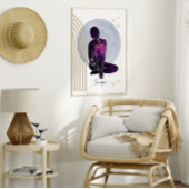 蠍座フェミニンパープル金ゴールド〔占星術の〕十二宮図デザイン ポスター