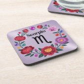 蠍座フラワーズジェムズコースターセット コースター (左側)