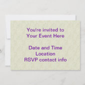 蠍座フラワーズ 招待状 (裏面)