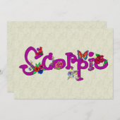 蠍座フラワーズ 招待状 (正面/裏面)