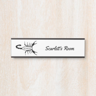 蠍座ブラックスコーピオンスターサインカスタムー サインプレート