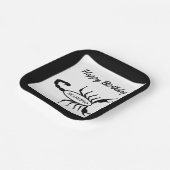 蠍座ブラックスコーピオンスターサインカスタムー ペーパープレート (傾斜あり)