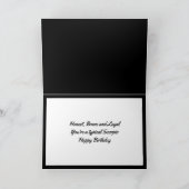 蠍座ブラックスコーピオンスターサインカスタム誕生日 カード (内部)