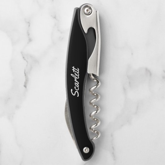 蠍座ブラックスコーピオンスターサイン名前をカスタムする ソムリエナイフ (裏面)