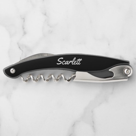 蠍座ブラックスコーピオンスターサイン名前をカスタムする ソムリエナイフ (裏面)