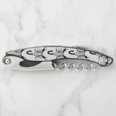 蠍座ブラックスコーピオンスターサイン名前をカスタムする ソムリエナイフ (正面)