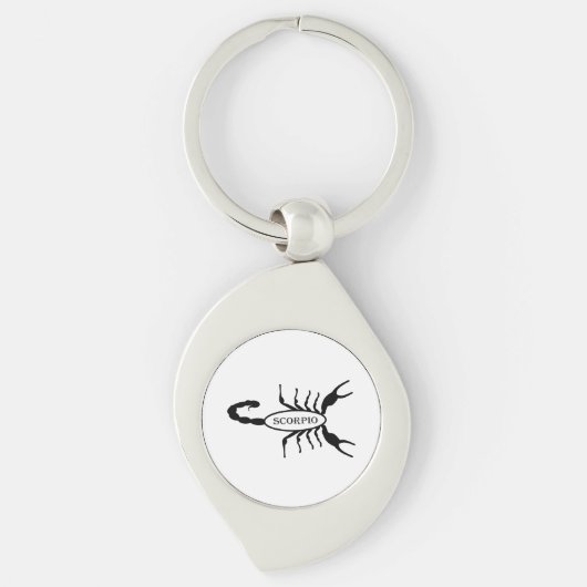 蠍座ブラックスコーピオンスターサイン キーホルダー (正面)