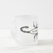 蠍座ブラックスコーピオンスターサイン フロストグラスマグカップ (正面左)