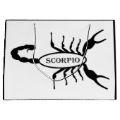 蠍座ブラックスコーピオンスターサイン ラージペーパーバッグ (正面)