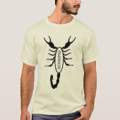 蠍座ブラックスコーピオンスターサイン Tシャツ (正面)