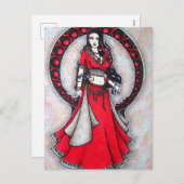 蠍座ベリーダンサーゴシックムーン シーズンポストカード (正面/裏面)