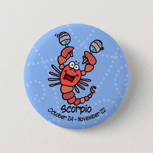 蠍座ボタン 缶バッジ (正面)