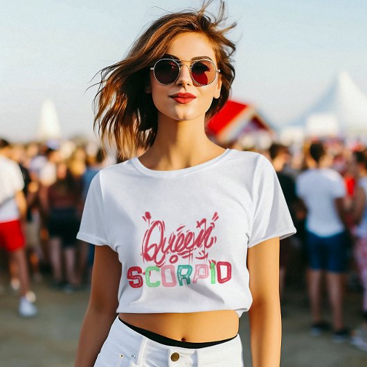 蠍座ママ:蠍座〔占星術の〕十二宮図と誕生日クイーン Tシャツ