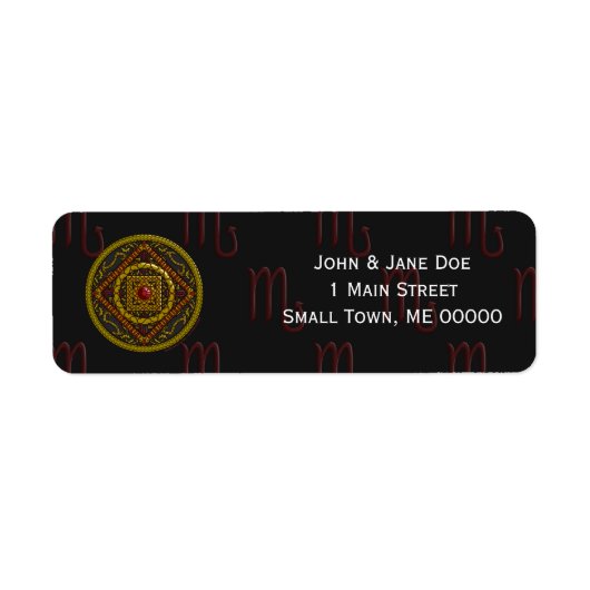 蠍座マンダ住所 シール (正面)