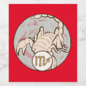 蠍座ミュシャアールヌーボーワインラベル ワインラベル (シングルラベル)