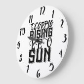 蠍座ライジングレオサンアストロロジー占星術〔占星術の〕十二宮図 ラージ壁時計 (傾斜)