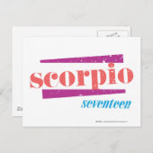 蠍座リットピンク ポストカード (正面/裏面)