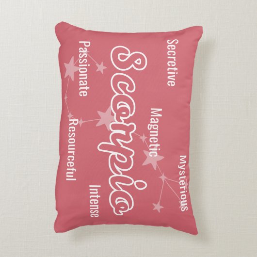 蠍座レッドウォーター星占い〔占星術の〕十二宮図標識 アクセントクッション (裏面(縦))