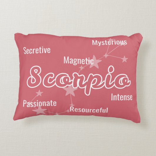 蠍座レッドウォーター星占い〔占星術の〕十二宮図標識 アクセントクッション (裏面)