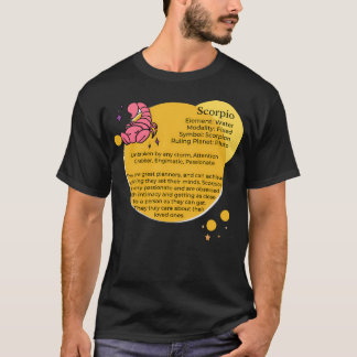 蠍座人格形質 – 蠍座占星術ゾッド Tシャツ