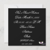 蠍座十二宮占いSweet sixteen- 招待状 (裏面)