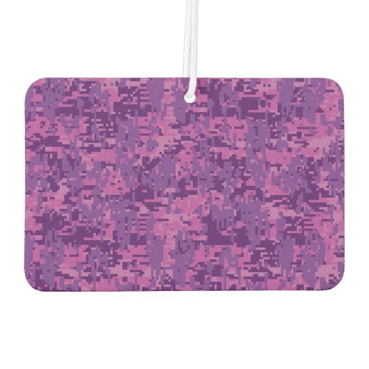 蠍座占星術サインオンピンクデジタル迷彩柄 カーエアーフレッシュナー (裏面)