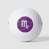 蠍座占星術サインオンピンクデジタル迷彩柄 ゴルフボール (正面)