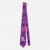 蠍座占星術サインオンピンクデジタル迷彩柄 ネクタイ (正面)