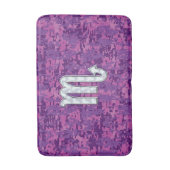 蠍座占星術サインオンピンクデジタル迷彩柄 バスマット (正面縦)