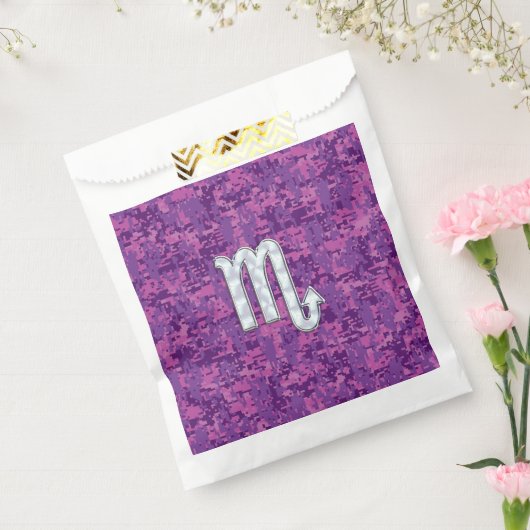 蠍座占星術サインオンピンクデジタル迷彩柄 フェイバーバッグ (封をした状態)