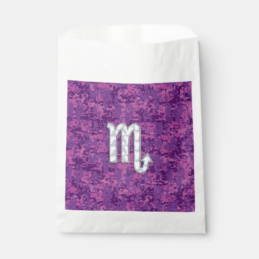 蠍座占星術サインオンピンクデジタル迷彩柄 フェイバーバッグ (正面)