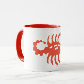 蠍座占星術サンサイン、〔占星術の〕十二宮図リンガーマグ マグカップ (正面左)