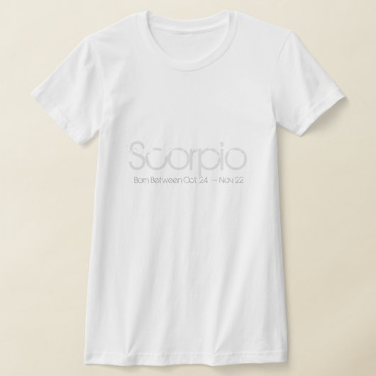 蠍座占星術デザイン Tシャツ (レイダウン)