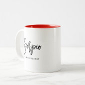 蠍座占星術モダンスクリプト〔占星術の〕十二宮図符号2対 ツートーンマグカップ (正面左)