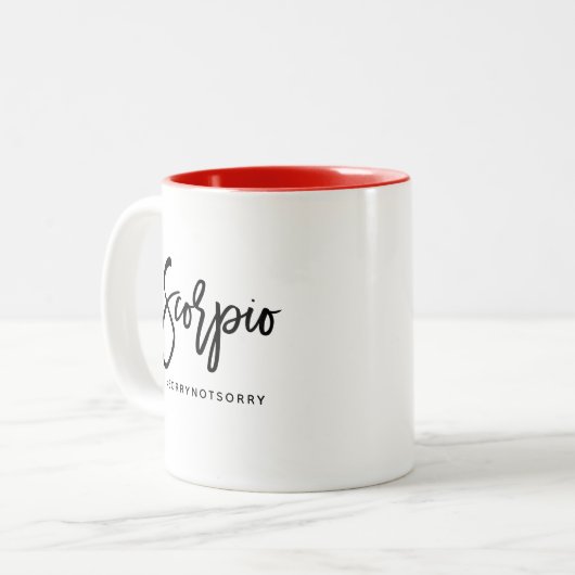 蠍座占星術モダンスクリプト〔占星術の〕十二宮図符号2対 ツートーンマグカップ (正面左)