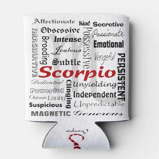 蠍座占星術占星術〔占星術の〕十二宮図形質コラージュ 缶クーラー (裏面)