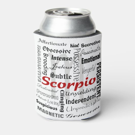 蠍座占星術占星術〔占星術の〕十二宮図形質コラージュ 缶クーラー (缶裏面)