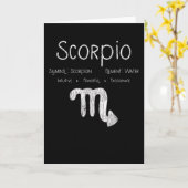 蠍座占星術星占い星印誕生日 カード (黄色い花)