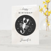 蠍座占星術〔占星術の〕十二宮図スターサイン占星術シック カード (黄色い花)