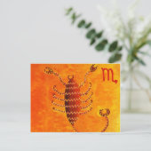 蠍座占星術〔占星術の〕十二宮図スターサイン ポストカード (スタンド正面)