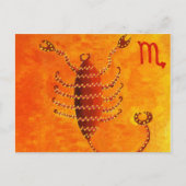 蠍座占星術〔占星術の〕十二宮図スターサイン ポストカード (正面)